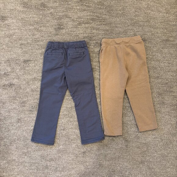 Toddler Pants - Set of 2 - Size 3T - Blue Trousers - Beige Pants - Old Navy - Picture 2 of 4
